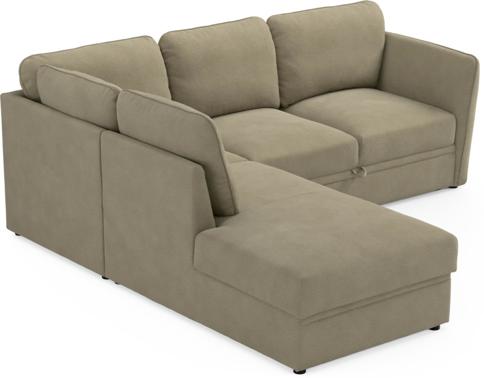Öland - Bäddsoffa med divan vänster - Beige