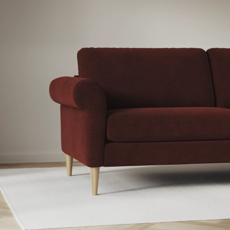 Bridge - 3-sits soffa med schäslong vänster och divan höger - Orange