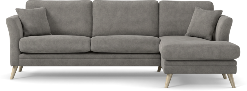 Eden - 2,5-sits soffa med schäslong - Grå