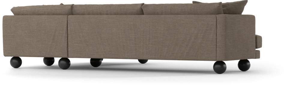 Harper - 3-sits soffa med divan höger - Brun