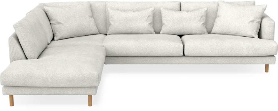Harper - 3-sits soffa med divan vänster - Vit