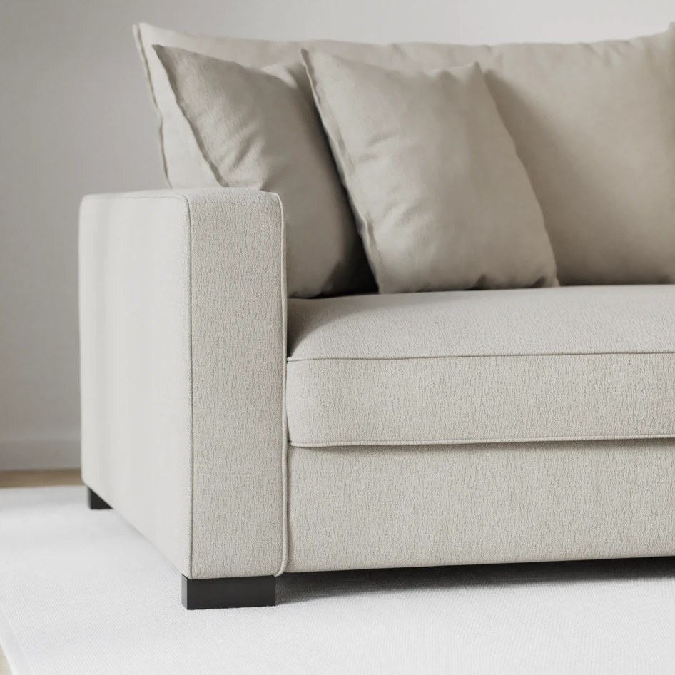 Rossi - 1,5-sits med armstöd vänster - Grå