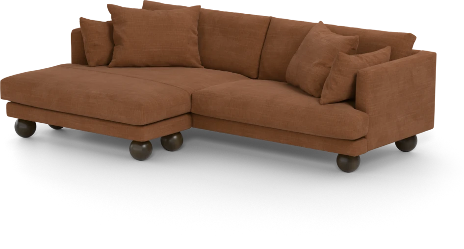 Harper - 4-sits med schäslong XL vänster - Orange