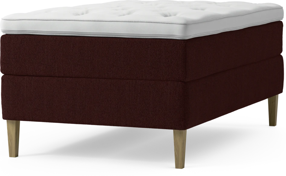 Delux Exclusive - Kontinentalsäng, enkelsäng 120 cm med bäddmadrass och sängben