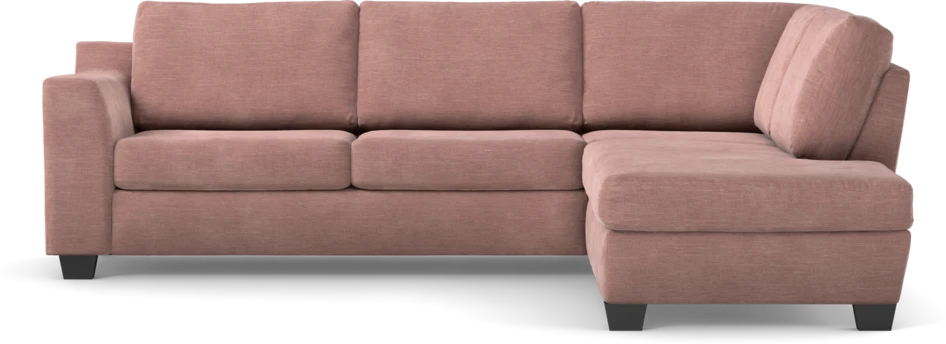 Friday - 2,5-sits soffa med divan höger - Rosa