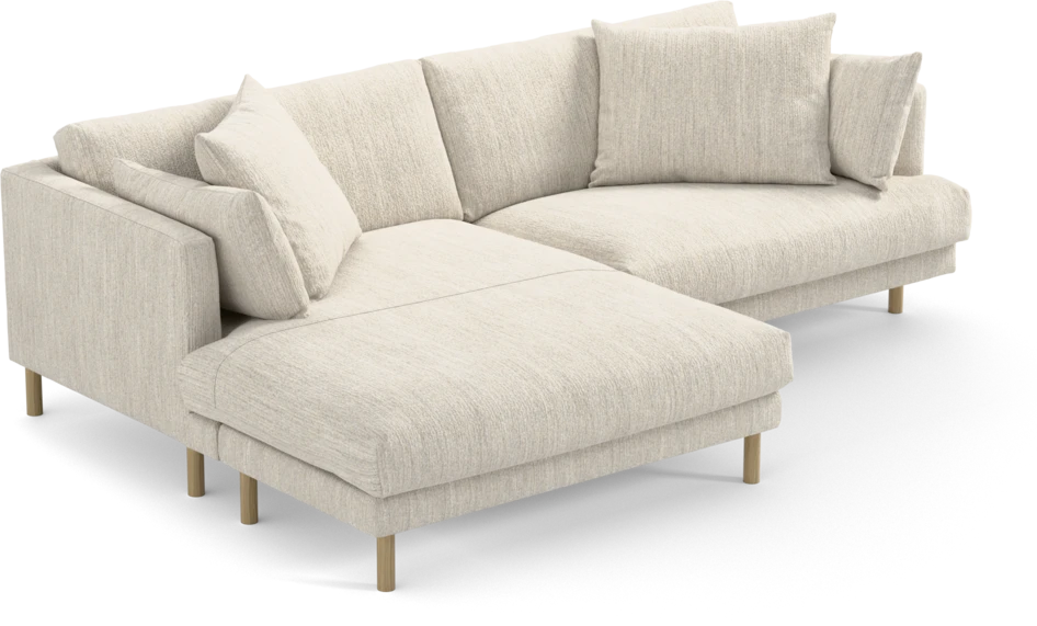 Harper - 4-sits med schäslong XL vänster - Vit