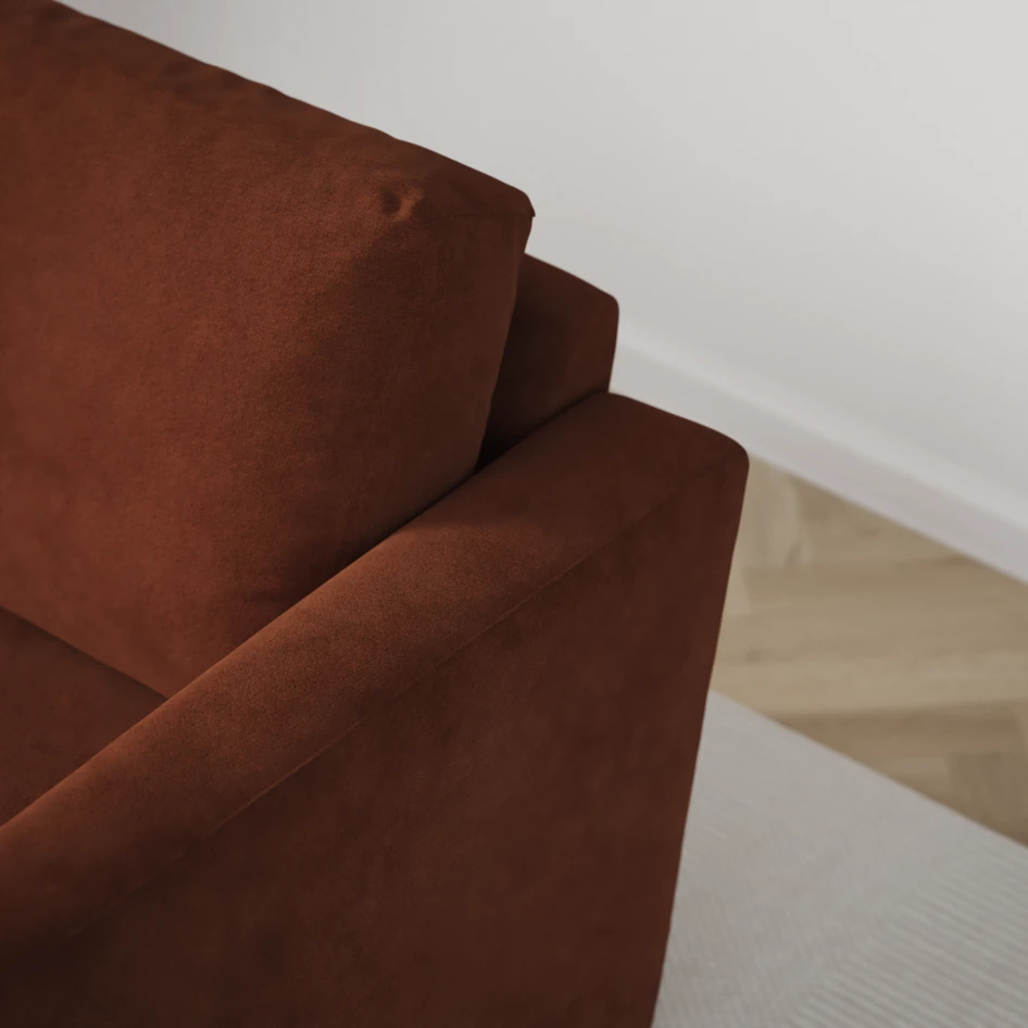 Friday - 2,5-sits soffa med divan höger - Orange