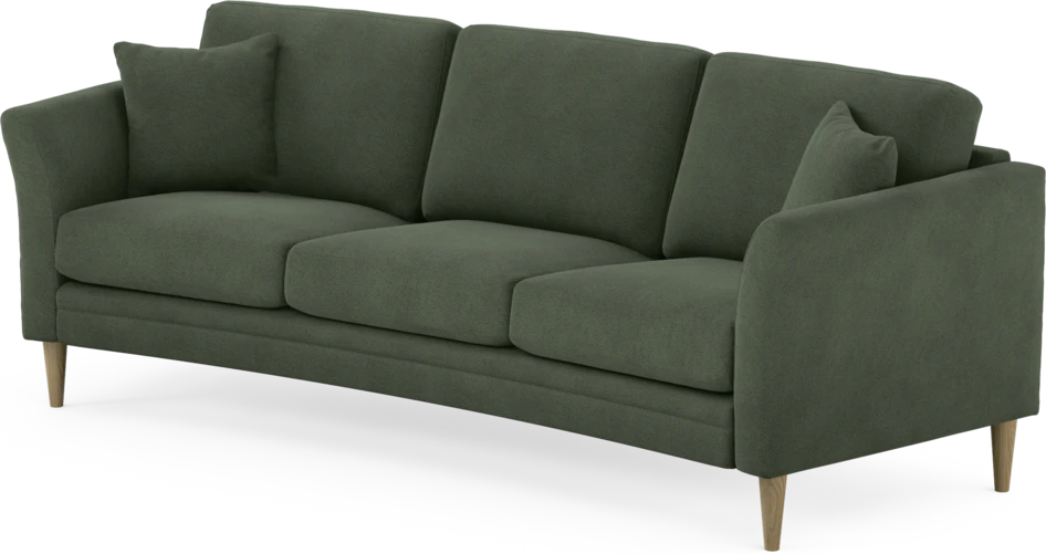 Eden - 3-sits soffa svängd - Grön