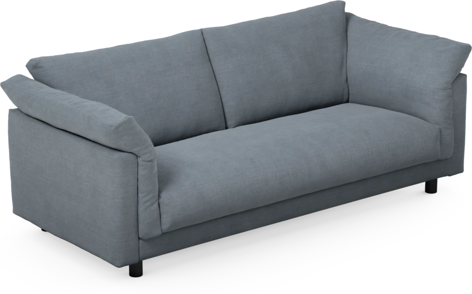 Cherrie - 2,5-sits soffa, hel dyna, fast klädsel - Blå