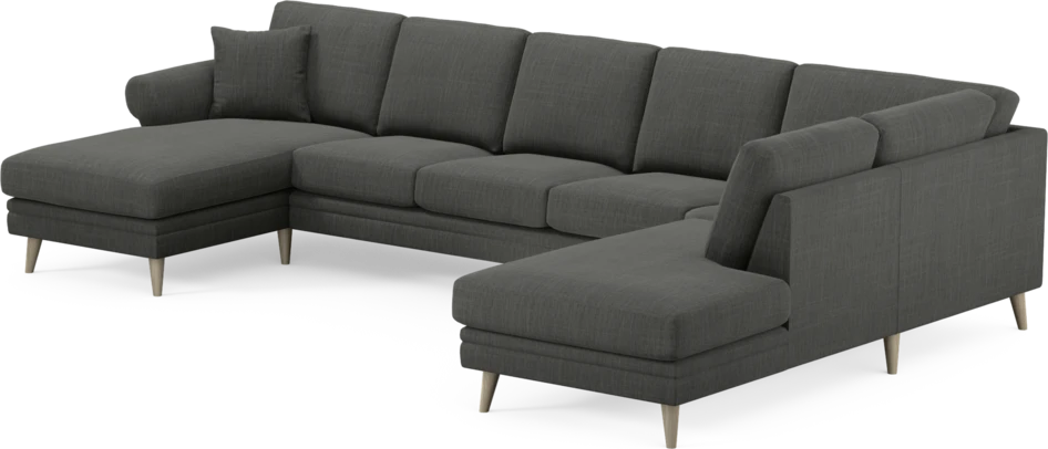 Eden - 3-sits soffa med schäslong vänster och divan höger - Grå