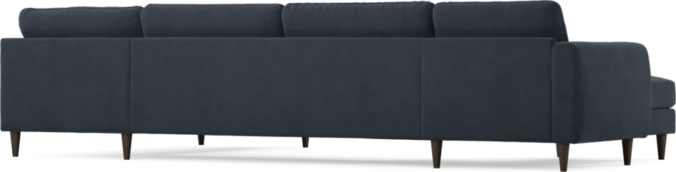 Bridge - 3-sits soffa med schäslong vänster och divan höger - Blå