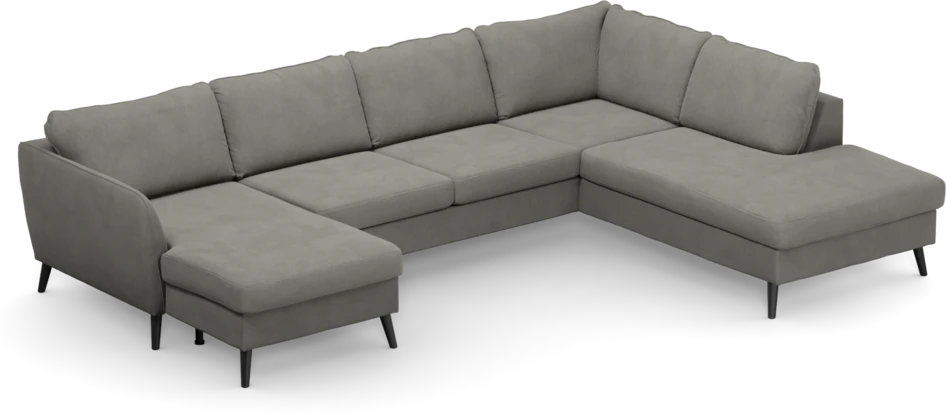 County - 3-sits soffa med schäslong vänster och divan höger - Grå