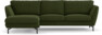 Madison Lux - 2-sits soffa med schäslong vänster - Grön