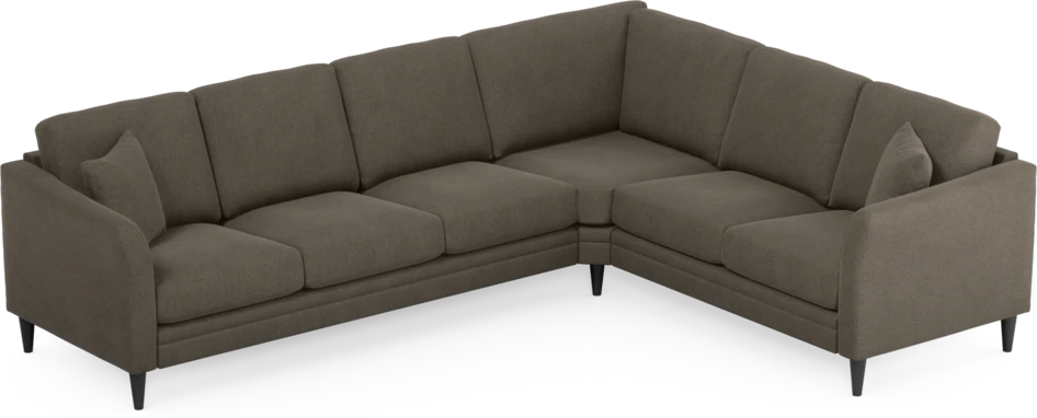 Eden - Hörnsoffa, 3+2-sits - Brun
