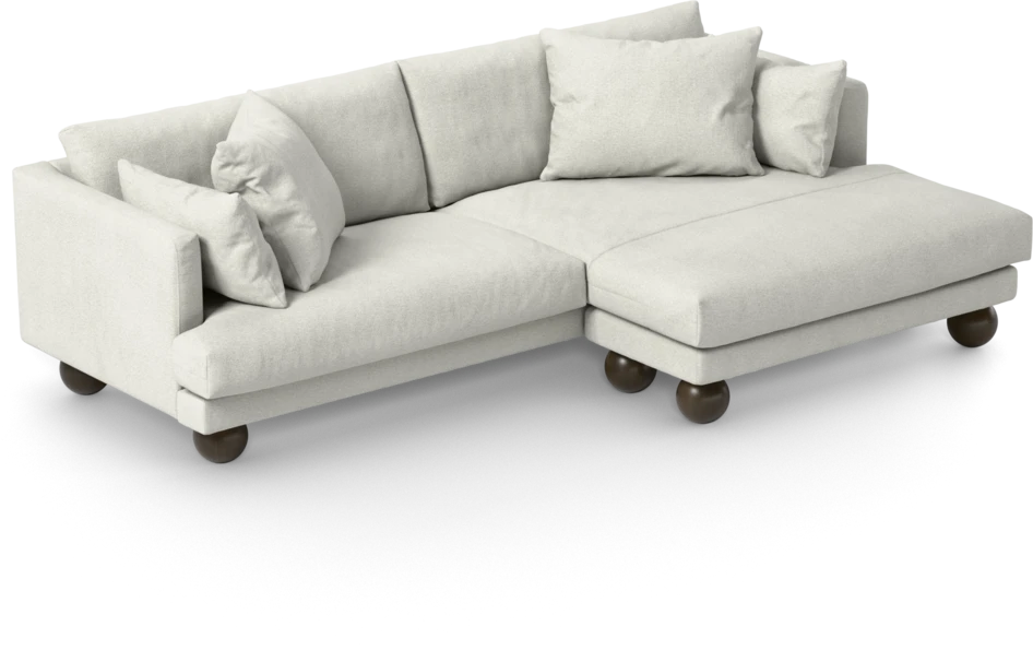 Harper - 4-sits med schäslong XL höger - Vit