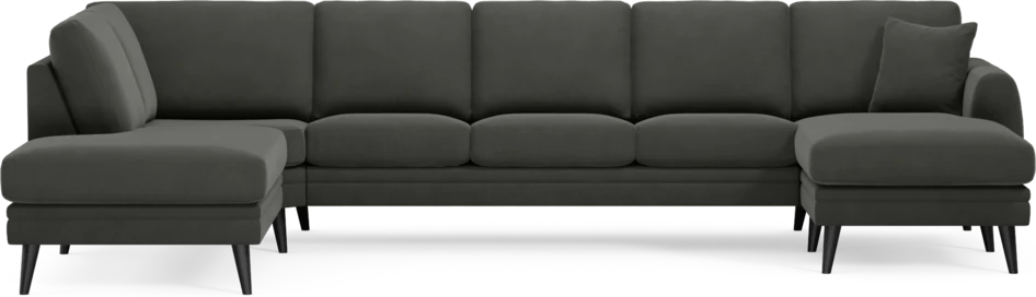 Eden - 3-sits soffa med divan vänster och schäslong höger - Grå