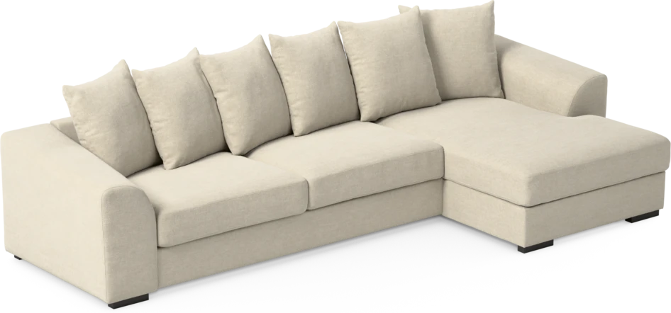 Town - 3-sits soffa med schäslong höger - Beige