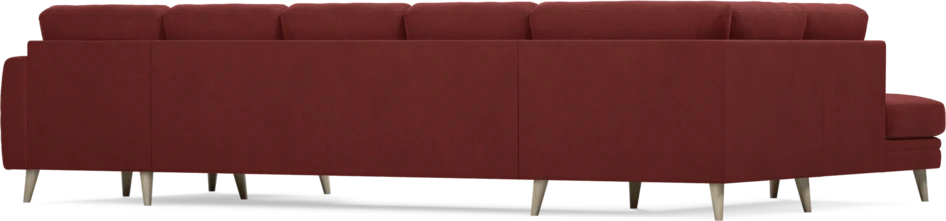 Eden - 3-sits soffa med divan vänster och schäslong höger - Röd