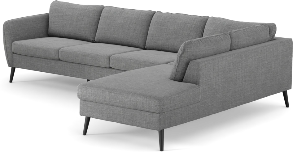 County - 3-sits soffa med divan höger - Grå