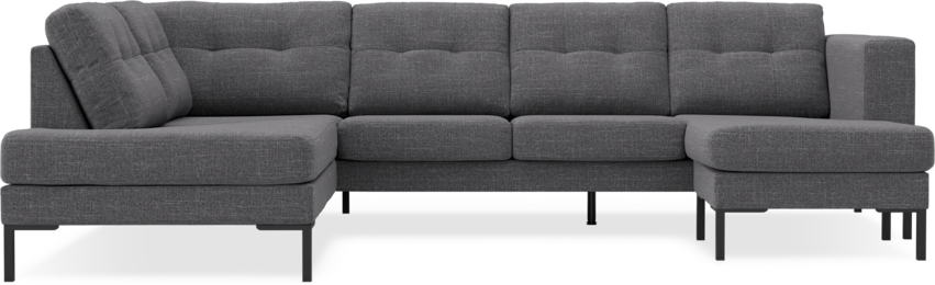 Rio - 3-sits soffa med divan vänster och schäslong höger - Grå