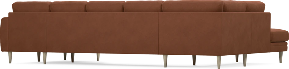 Eden - 3-sits soffa med divan vänster och schäslong höger - Orange