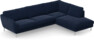 Madison Lux - 3-sits soffa med divan höger - Blå