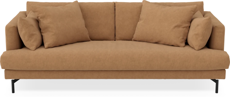 Harper - 3-sits soffa, hel dyna - Gul