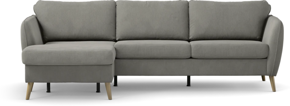 County - 3-sits soffa med flyttbar schäslong - Grå