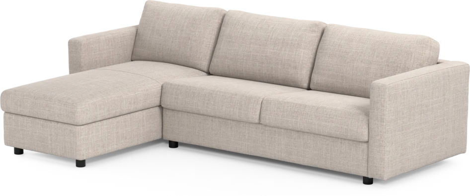 Lindö - Bäddsoffa 2,5-sits med schäslong, vändbar - Beige