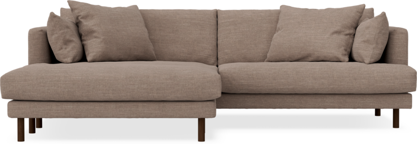 Harper - 4-sits med schäslong XL vänster - Brun