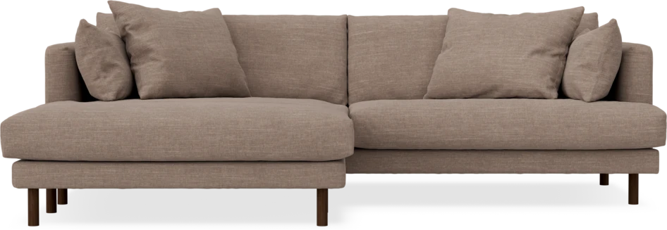 Harper - 4-sits med schäslong XL vänster - Brun