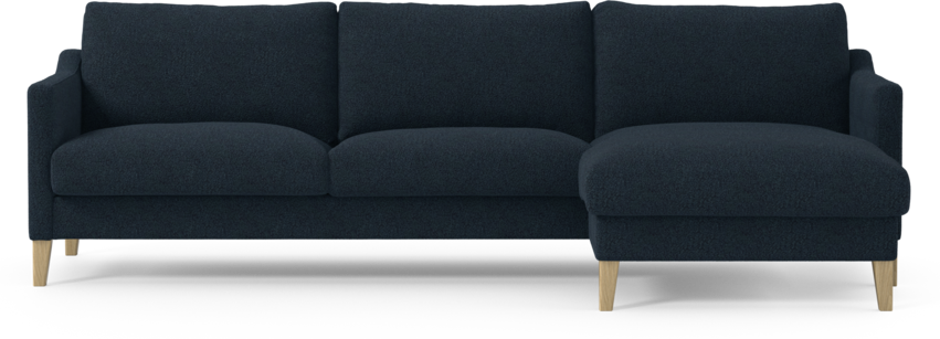Winston - 3-sits soffa med schäslong, vändbar - Blå
