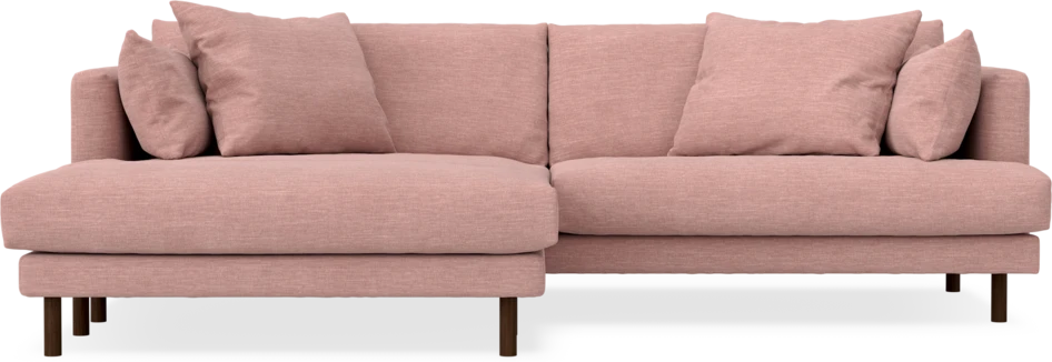 Harper - 4-sits med schäslong XL vänster - Rosa