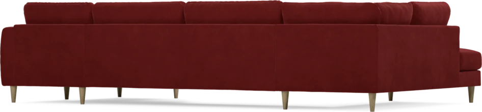 Bridge - 3-sits soffa med divan vänster och schäslong höger - Röd