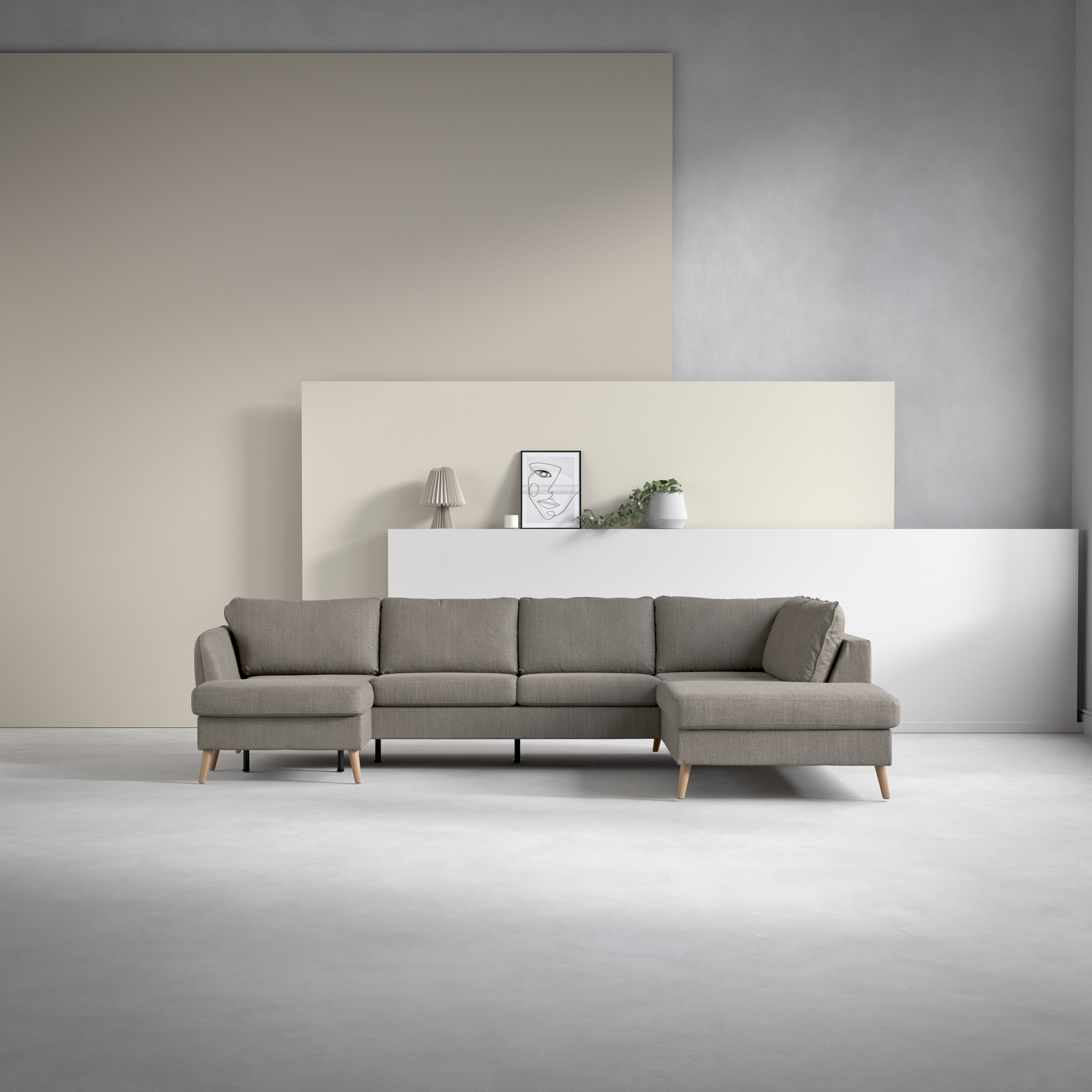 County - 3-sits soffa med schäslong vänster och divan höger - inspiration