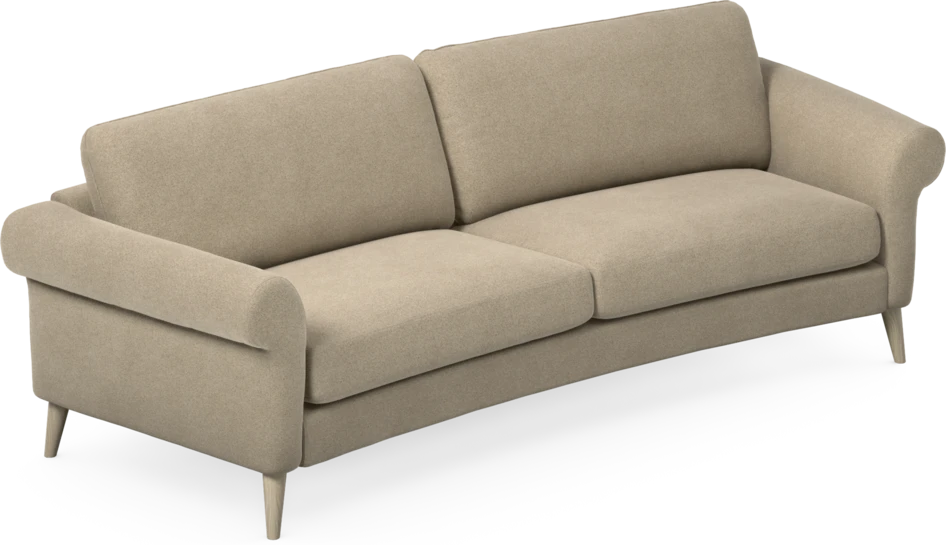 Bridge - 3-sits soffa svängd - Beige