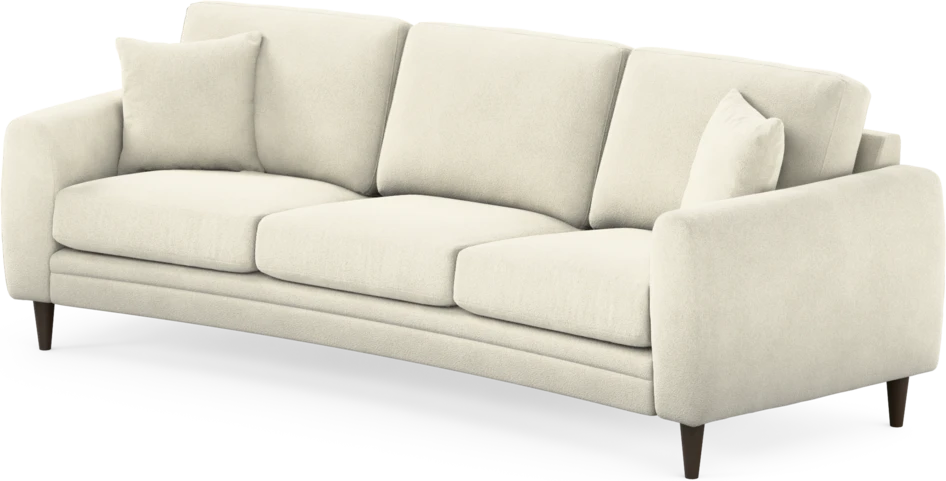 Eden - 3-sits soffa svängd - Vit