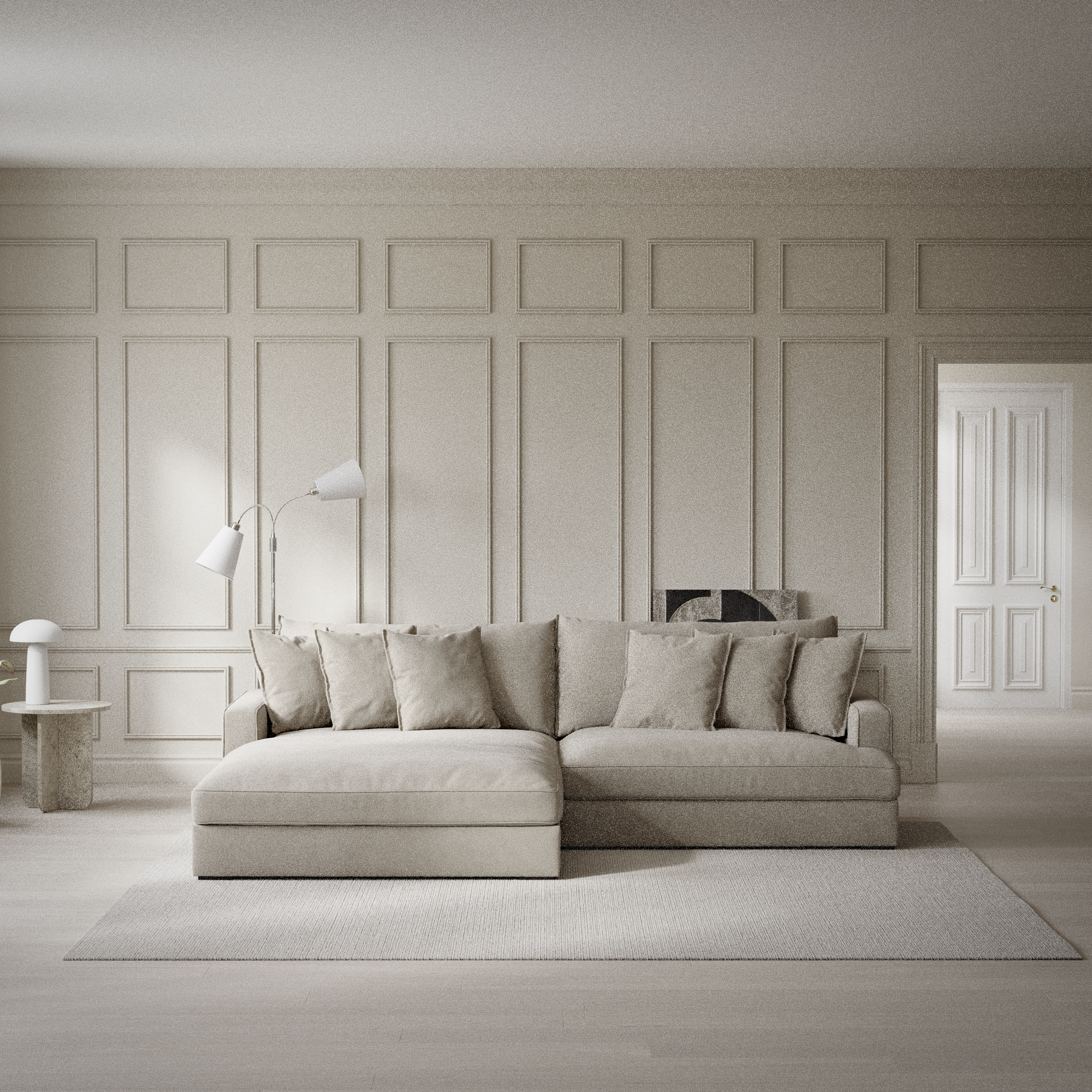 Rossi, 2-sits soffa med schäslong XL vänster