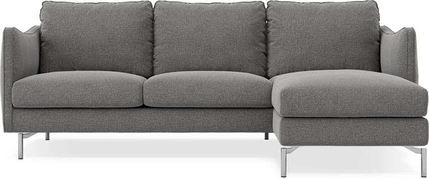 Madison Lux - 2-sits soffa med schäslong höger - Grå