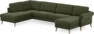 Bridge - 3-sits soffa med divan vänster och schäslong höger - Grön