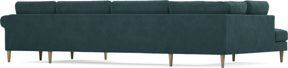Bridge - 3-sits soffa med divan vänster och schäslong höger - Blå