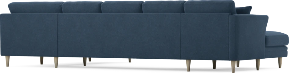 Eden - 3-sits soffa med schäslong vänster och divan höger - Blå