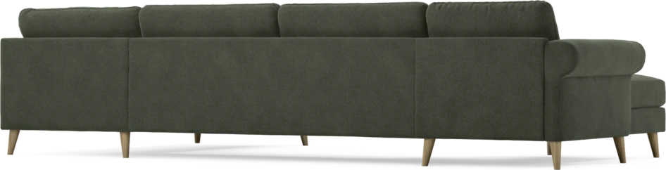 Bridge - 3-sits soffa med schäslong vänster och divan höger - Grön