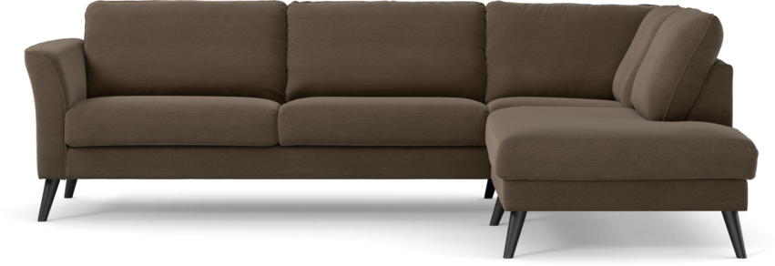 Bridge - 3-sits soffa med divan höger - Brun