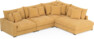 Rossi - 3-sits soffa med divan höger - Gul