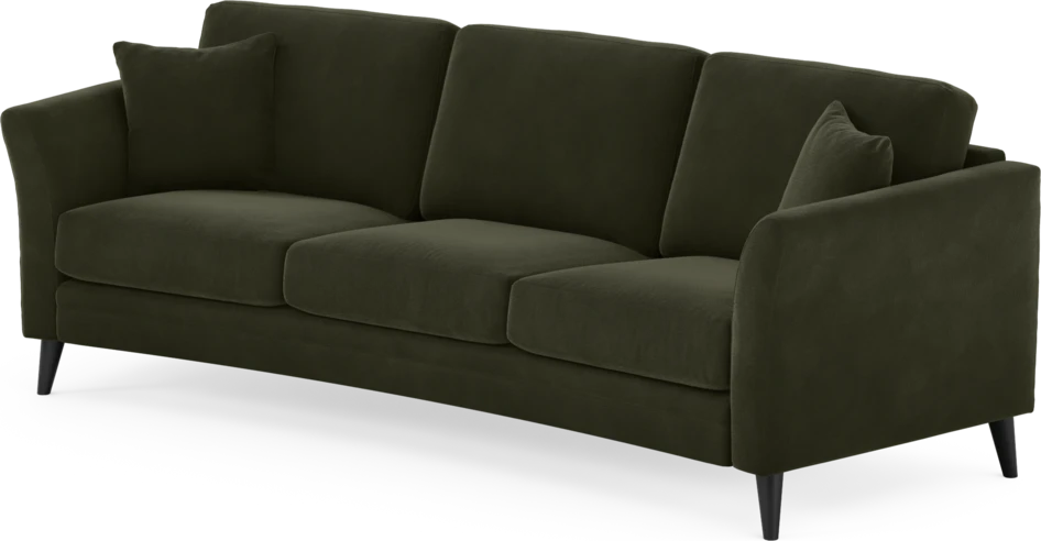 Eden - 3-sits soffa svängd - Grön