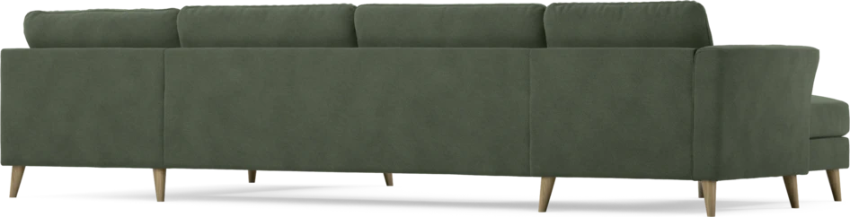 Bridge - 3-sits soffa med schäslong vänster och divan höger - Grön