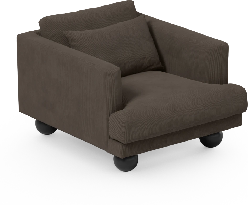 Harper - Fåtölj, 75 cm - Brun