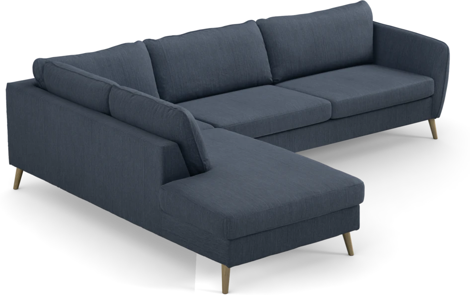 County - 2,5-sits soffa med divan vänster - Blå