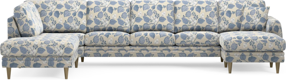 Eden - 3-sits soffa med divan vänster och schäslong höger - Flerfärgad